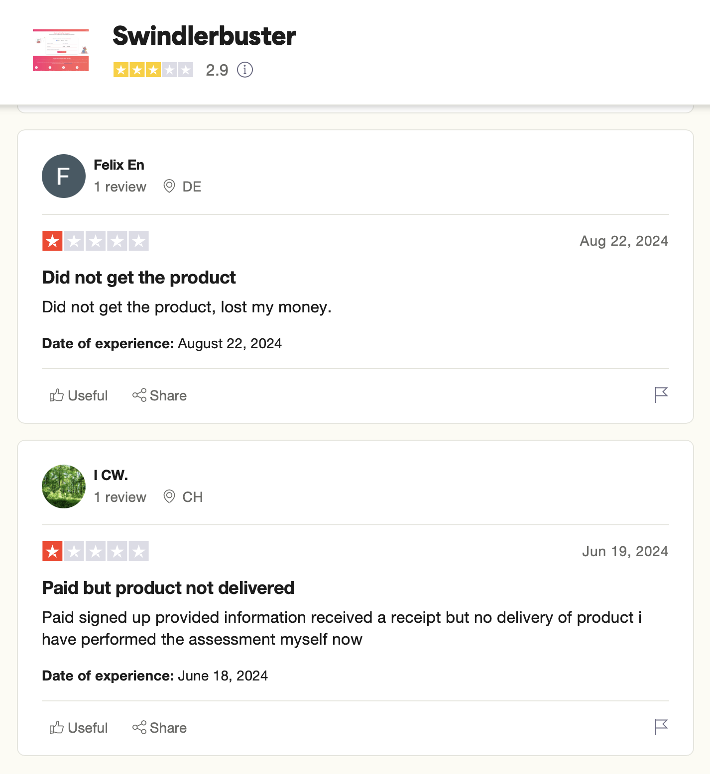 Swindlerbuster Reviews